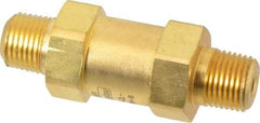 Parker - 1/8" Brass Check Valve - Inline, MNPT x MNPT, 3,000 WOG - Benchmark Tooling