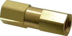 Parker - 1/4" Brass Check Valve - Inline, FNPT x FNPT, 3,000 WOG - Benchmark Tooling