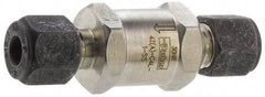 Parker - 1/8" Stainless Steel Check Valve - Inline, Comp x Comp, 6,000 WOG - Benchmark Tooling