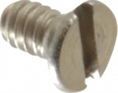 Value Collection - M1.6x0.35 Metric Coarse, 3mm OAL Slotted Drive Machine Screw - Flat Head, Grade 18-8 & A2 Stainless Steel, Uncoated, Without Washer - Benchmark Tooling