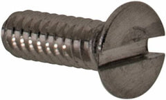Value Collection - M1.6x0.35 Metric Coarse, 5mm OAL Slotted Drive Machine Screw - Flat Head, Grade 18-8 & A2 Stainless Steel, Uncoated, Without Washer - Benchmark Tooling