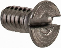 Value Collection - M2x0.40 Metric Coarse, 4mm OAL Slotted Drive Machine Screw - Flat Head, Grade 18-8 & A2 Stainless Steel, Uncoated, Without Washer - Benchmark Tooling