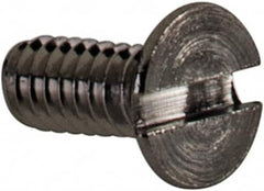 Value Collection - M2x0.40 Metric Coarse, 5mm OAL Slotted Drive Machine Screw - Flat Head, Grade 18-8 & A2 Stainless Steel, Uncoated, Without Washer - Benchmark Tooling