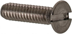 Value Collection - M2x0.40 Metric Coarse, 8mm OAL Slotted Drive Machine Screw - Flat Head, Grade 18-8 & A2 Stainless Steel, Uncoated, Without Washer - Benchmark Tooling