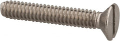 Value Collection - M2x0.40 Metric Coarse, 12mm OAL Slotted Drive Machine Screw - Flat Head, Grade 18-8 & A2 Stainless Steel, Uncoated, Without Washer - Benchmark Tooling