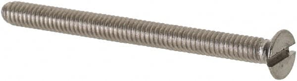 Value Collection - M2x0.40 Metric Coarse, 25mm OAL Slotted Drive Machine Screw - Flat Head, Grade 18-8 & A2 Stainless Steel, Uncoated, Without Washer - Benchmark Tooling