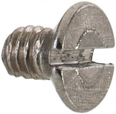 Value Collection - M2.5x0.45 Metric Coarse, 4mm OAL Slotted Drive Machine Screw - Flat Head, Grade 18-8 & A2 Stainless Steel, Uncoated, Without Washer - Benchmark Tooling