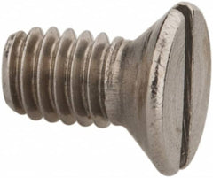 Value Collection - M2.5x0.45 Metric Coarse, 5mm OAL Slotted Drive Machine Screw - Flat Head, Grade 18-8 & A2 Stainless Steel, Uncoated, Without Washer - Benchmark Tooling