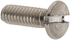 Value Collection - M2.5x0.45 Metric Coarse, 8mm OAL Slotted Drive Machine Screw - Flat Head, Grade 18-8 & A2 Stainless Steel, Uncoated, Without Washer - Benchmark Tooling