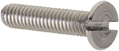 Value Collection - M2.5x0.45 Metric Coarse, 12mm OAL Slotted Drive Machine Screw - Flat Head, Grade 18-8 & A2 Stainless Steel, Uncoated, Without Washer - Benchmark Tooling