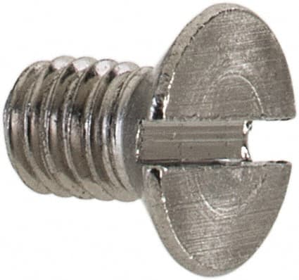 Value Collection - M3x0.50 Metric Coarse, 5mm OAL Slotted Drive Machine Screw - Flat Head, Grade 18-8 & A2 Stainless Steel, Uncoated, Without Washer - Benchmark Tooling