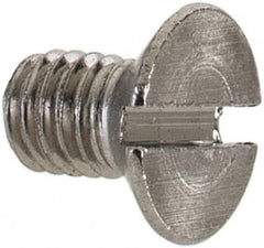 Value Collection - M3x0.50 Metric Coarse, 5mm OAL Slotted Drive Machine Screw - Flat Head, Grade 18-8 & A2 Stainless Steel, Uncoated, Without Washer - Benchmark Tooling