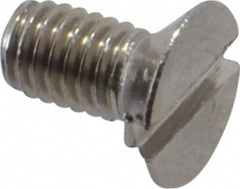Value Collection - M3x0.50 Metric Coarse, 6mm OAL Slotted Drive Machine Screw - Flat Head, Grade 18-8 & A2 Stainless Steel, Uncoated, Without Washer - Benchmark Tooling