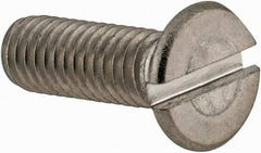 Value Collection - M3x0.50 Metric Coarse, 10mm OAL Slotted Drive Machine Screw - Flat Head, Grade 18-8 & A2 Stainless Steel, Uncoated, Without Washer - Benchmark Tooling