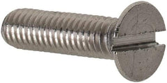 Value Collection - M3x0.50 Metric Coarse, 12mm OAL Slotted Drive Machine Screw - Flat Head, Grade 18-8 & A2 Stainless Steel, Uncoated, Without Washer - Benchmark Tooling