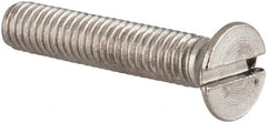 Value Collection - M3x0.50 Metric Coarse, 16mm OAL Slotted Drive Machine Screw - Flat Head, Grade 18-8 & A2 Stainless Steel, Uncoated, Without Washer - Benchmark Tooling
