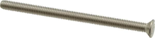 Value Collection - M3x0.50 Metric Coarse, 45mm OAL Slotted Drive Machine Screw - Flat Head, Grade 18-8 & A2 Stainless Steel, Uncoated, Without Washer - Benchmark Tooling