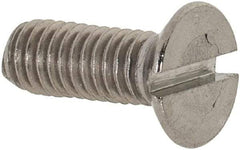 Value Collection - M3.5x0.60 Metric Coarse, 10mm OAL Slotted Drive Machine Screw - Flat Head, Grade 18-8 & A2 Stainless Steel, Uncoated, Without Washer - Benchmark Tooling