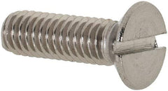 Value Collection - M3.5x0.60 Metric Coarse, 12mm OAL Slotted Drive Machine Screw - Flat Head, Grade 18-8 & A2 Stainless Steel, Uncoated, Without Washer - Benchmark Tooling