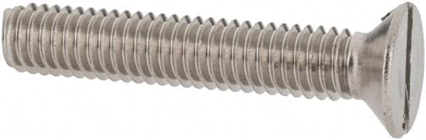 Value Collection - M3.5x0.60 Metric Coarse, 20mm OAL Slotted Drive Machine Screw - Flat Head, Grade 18-8 & A2 Stainless Steel, Uncoated, Without Washer - Benchmark Tooling