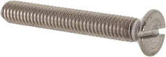 Value Collection - M3.5x0.60 Metric Coarse, 25mm OAL Slotted Drive Machine Screw - Flat Head, Grade 18-8 & A2 Stainless Steel, Uncoated, Without Washer - Benchmark Tooling