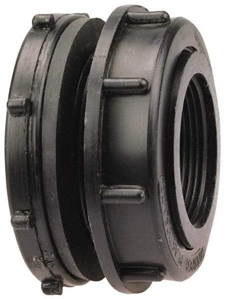 NIBCO - 1-1/4" Polypropylene Plastic Pipe Tank Adapter - Schedule 80, Tank x FPT End Connections - Benchmark Tooling