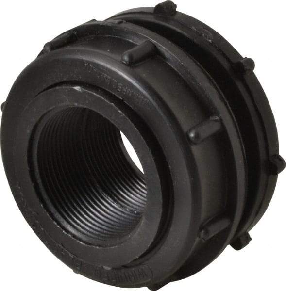 NIBCO - 1-1/2" Polypropylene Plastic Pipe Tank Adapter - Schedule 80, Tank x FPT End Connections - Benchmark Tooling