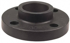NIBCO - 3/4" Pipe, 3-7/8" OD, Polypropylene Socket Pipe Flange - Schedule 80, Black - Benchmark Tooling