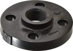 NIBCO - 1" Pipe, 4-1/2" OD, Polypropylene Threaded Pipe Flange - Schedule 80, Black - Benchmark Tooling