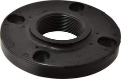 NIBCO - 2" Pipe, 6" OD, Polypropylene Threaded Pipe Flange - Schedule 80, Black - Benchmark Tooling