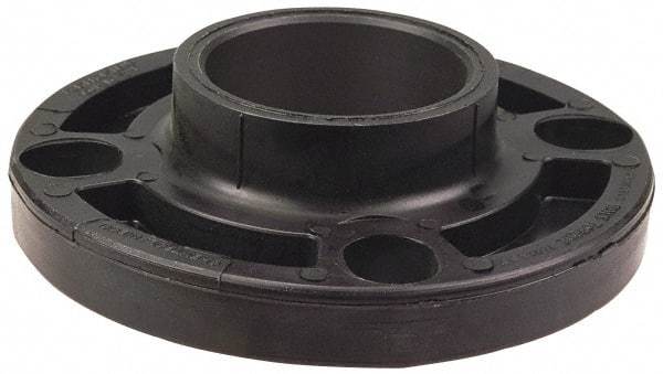 NIBCO - 4" Pipe, 9" OD, Polypropylene Threaded Pipe Flange - Schedule 80, Black - Benchmark Tooling