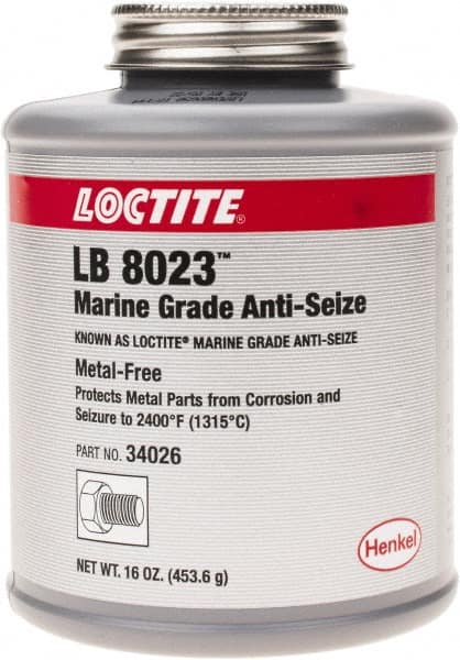 Loctite - 16 oz Brush Top Anti-Seize Anti-Seize Lubricant - Calcium Sulfonate, 2,400°F - Benchmark Tooling