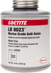 Loctite - 16 oz Brush Top Anti-Seize Anti-Seize Lubricant - Calcium Sulfonate, 2,400°F - Benchmark Tooling