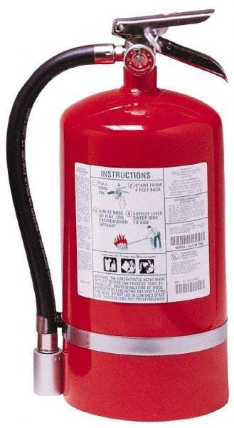 Kidde - 15.5 Lb, 2-A:10-B:C Rated, Halotron Fire Extinguisher - 7-1/4" Diam x 17.12" High, 125 psi, 18' Discharge in 14 sec, Steel Cylinder - Benchmark Tooling