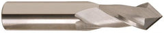 Accupro - 1/2" Diam, 1" LOC, 2 Flute, 90° Point Angle, Solid Carbide Drill Mill - Uncoated, 3" OAL, 1/2" Shank Diam - Benchmark Tooling