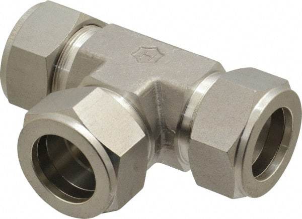 Ham-Let - 1" OD, Grade 316Stainless Steel Union Tee - Comp x Comp x Comp Ends - Benchmark Tooling