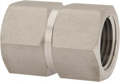 Ham-Let - 1/2" Grade 316 Stainless Steel Pipe Hex Coupling - FNPT x FNPT End Connections, 4,600 psi - Benchmark Tooling