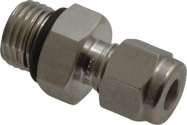 Ham-Let - 1/4" OD, Grade 316Stainless Steel Male Connector - Comp x Male SAE Ends - Benchmark Tooling