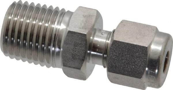Ham-Let - 3/16" OD, Grade 316Stainless Steel Male Connector - Comp x MNPT Ends - Benchmark Tooling