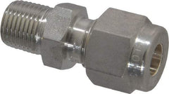 Ham-Let - 1/4" OD, Grade 316Stainless Steel Male Connector - Comp x MNPT Ends - Benchmark Tooling