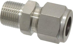 Ham-Let - 1/2" OD, Grade 316Stainless Steel Male Connector - Comp x MNPT Ends - Benchmark Tooling