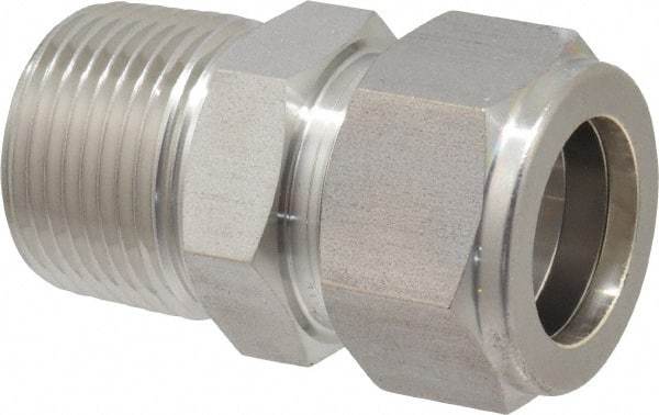 Ham-Let - 3/4" OD, Grade 316Stainless Steel Male Connector - Comp x MNPT Ends - Benchmark Tooling