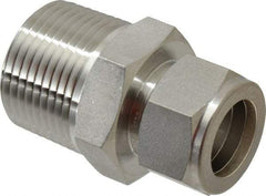 Ham-Let - 3/4" OD, Grade 316Stainless Steel Male Connector - Comp x MNPT Ends - Benchmark Tooling