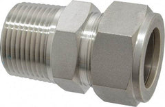 Ham-Let - 1" OD, Grade 316Stainless Steel Male Connector - Comp x MNPT Ends - Benchmark Tooling