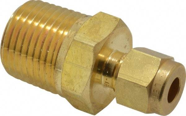 Ham-Let - 1/4" OD, Brass Male Connector - Comp x MNPT Ends - Benchmark Tooling