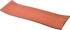 Made in USA - 4" Wide, 1/4" Thick, Silicone Rubber Foam Sheet - 30 Durometer, Orange-Red, -60 to 500°F, 650 psi Tensile Strength, Cut-to-Length - Benchmark Tooling