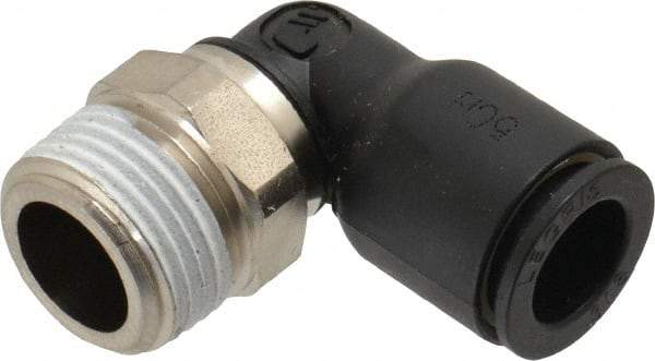 Legris - 3/8" Outside Diam, 3/8 BSPT, Nylon Push-to-Connect Tube Male Elbow - 290 Max psi, Tube to Male BSPT Connection, Buna Nitrile O-Ring - Benchmark Tooling