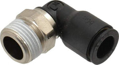 Legris - 3/8" Outside Diam, 3/8 BSPT, Nylon Push-to-Connect Tube Male Elbow - 290 Max psi, Tube to Male BSPT Connection, Buna Nitrile O-Ring - Benchmark Tooling