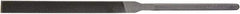 Grobet - 8-1/2" Needle Precision Swiss Pattern Hand File - 3/8" Width Diam x 1/8" Thick, Handle - Benchmark Tooling