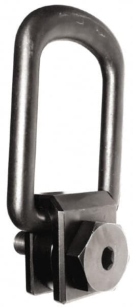 Jergens - 2,500 Lbs. Load Limit, Alloy Steel Side Pull Hoist Ring - Black Oxide Finish, 5/8-11 Inch Thread Size, 2 Inch Diameter Ring - Benchmark Tooling